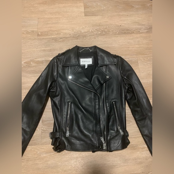 BCBGeneration Black Leather Jacket Size XS - Picture 2 of 4